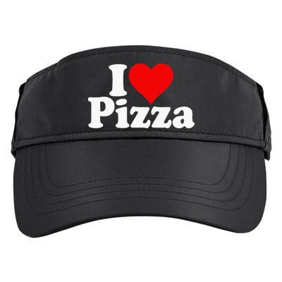 I Love Heart Pizza Za Adult Drive Performance Visor