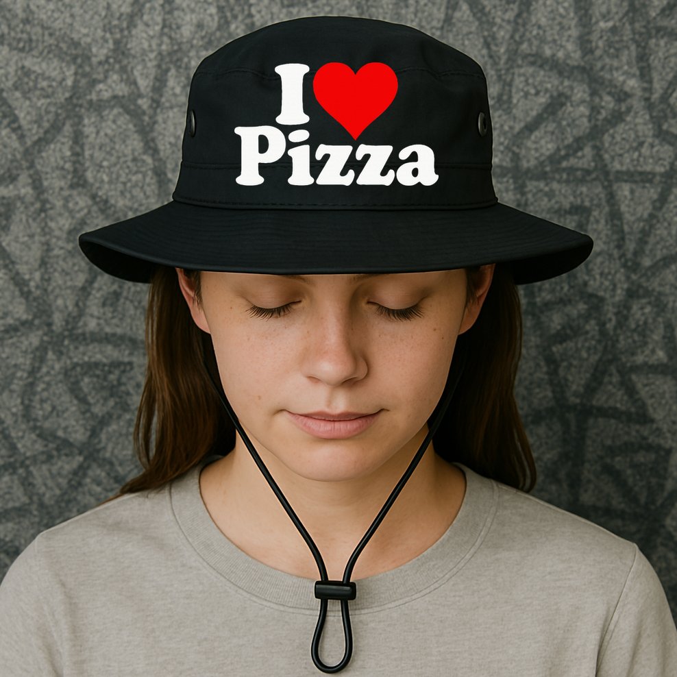 I Love Heart Pizza Za Bucket Hat