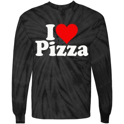 I Love Heart Pizza Za Tie-Dye Long Sleeve Shirt