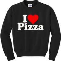 I Love Heart Pizza Za Kids Sweatshirt