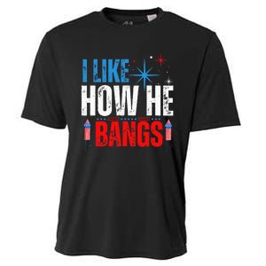 I Like How He Bangs Fireworks Funny 4th of July Couple Cooling Performance Crew T-Shirt