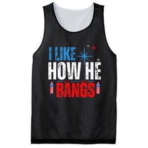 I Like How He Bangs Fireworks Funny 4th of July Couple Mesh Reversible Basketball Jersey Tank