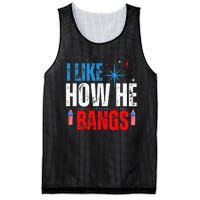 I Like How He Bangs Fireworks Funny 4th of July Couple Mesh Reversible Basketball Jersey Tank