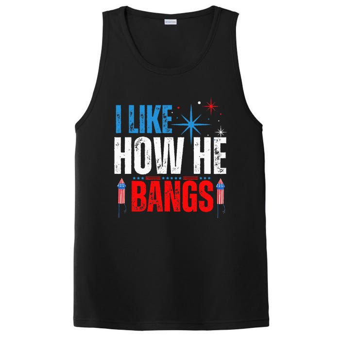 I Like How He Bangs Fireworks Funny 4th of July Couple PosiCharge Competitor Tank