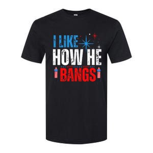 I Like How He Bangs Fireworks Funny 4th of July Couple Softstyle CVC T-Shirt