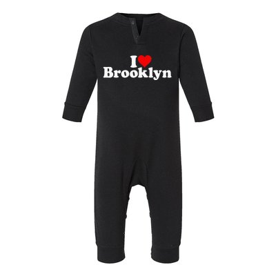 I Love Heart Brooklyn Infant Fleece One Piece