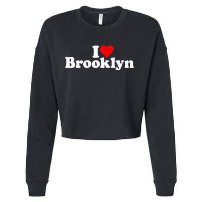 I Love Heart Brooklyn Cropped Pullover Crew