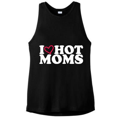 I Love Hot Moms Ladies PosiCharge Tri-Blend Wicking Tank