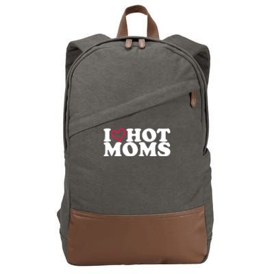 I Love Hot Moms Cotton Canvas Backpack