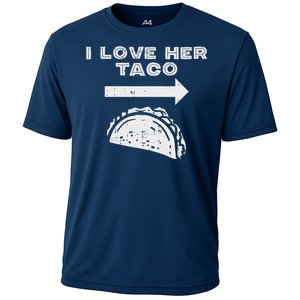 I Love Her Taco Matching Couple Cinco De Mayo Boyfriend Cooling Performance Crew T-Shirt