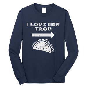 I Love Her Taco Matching Couple Cinco De Mayo Boyfriend Long Sleeve Shirt