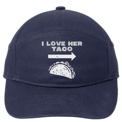 I Love Her Taco Matching Couple Cinco De Mayo Boyfriend 7-Panel Snapback Hat