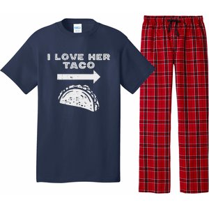 I Love Her Taco Matching Couple Cinco De Mayo Boyfriend Pajama Set