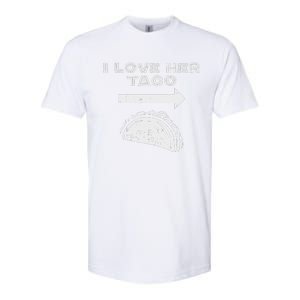 I Love Her Taco Matching Couple Cinco De Mayo Boyfriend Softstyle CVC T-Shirt