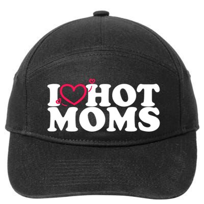 I Love Hot Moms 7-Panel Snapback Hat