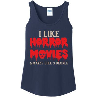 I Like Horror Movies Halloween Ladies Essential Tank