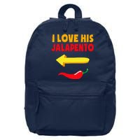 I Love His Jalapeno Matching Couple Cinco De Mayo 16 in Basic Backpack