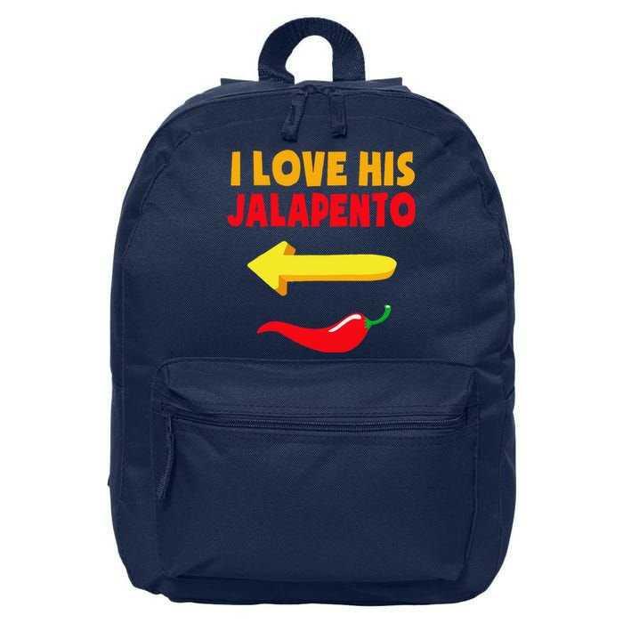 I Love His Jalapeno Matching Couple Cinco De Mayo 16 in Basic Backpack