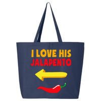 I Love His Jalapeno Matching Couple Cinco De Mayo 25L Jumbo Tote