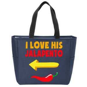 I Love His Jalapeno Matching Couple Cinco De Mayo Zip Tote Bag