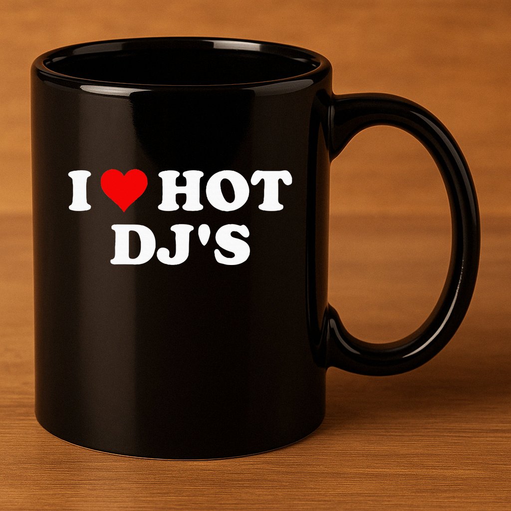 I Love Hot Djs 11oz C Handle Ceramic Mug