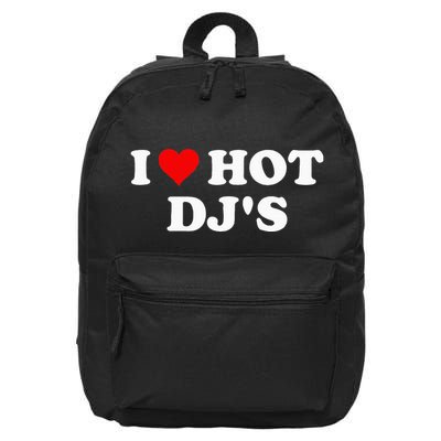 I Love Hot Djs 16 in Basic Backpack