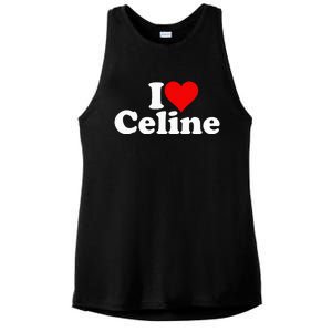 I Love Heart C.E.L.I.N.E Ladies PosiCharge Tri-Blend Wicking Tank