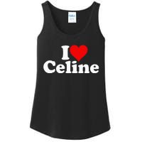 I Love Heart C.E.L.I.N.E Ladies Essential Tank