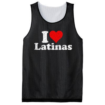 I Love Heart Latinas Girlfriend Wife Mesh Reversible Basketball Jersey Tank