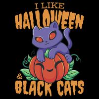 I Like Halloween And Black Cats Cooling Performance Crew T-Shirt