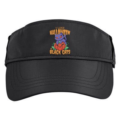 I Like Halloween And Black Cats Adult Drive Performance Visor