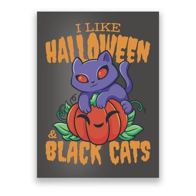I Like Halloween And Black Cats Poster