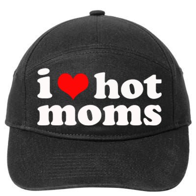 I Love Hot Moms 7-Panel Snapback Hat