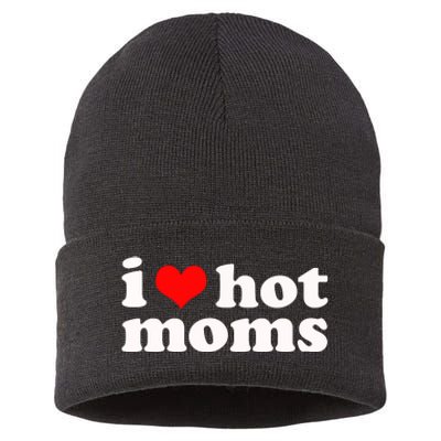 I Love Hot Moms Sustainable Knit Beanie