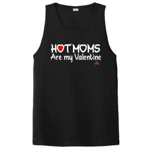 I Love Hot Moms Are My Valentine Funny Red Heart Love Moms Gift PosiCharge Competitor Tank