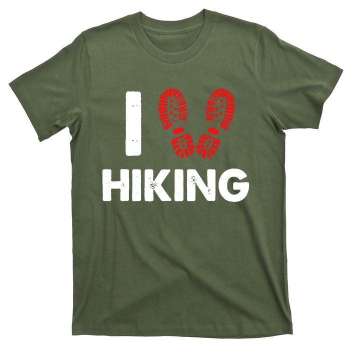 I Love Hiking Boots Heart T-Shirt