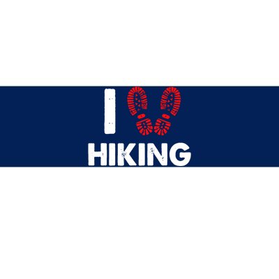 I Love Hiking Boots Heart Bumper Sticker