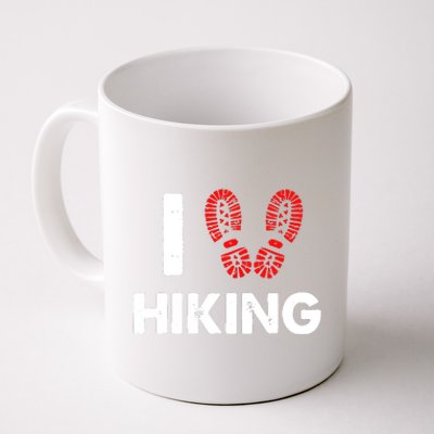 I Love Hiking Boots Heart Coffee Mug