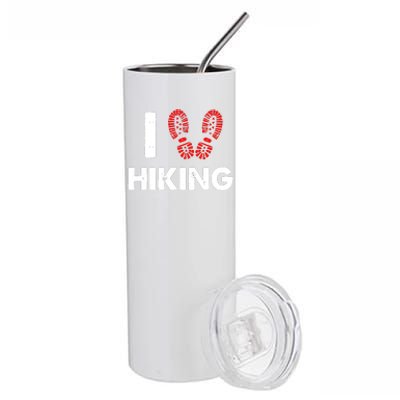 I Love Hiking Boots Heart Stainless Steel Tumbler