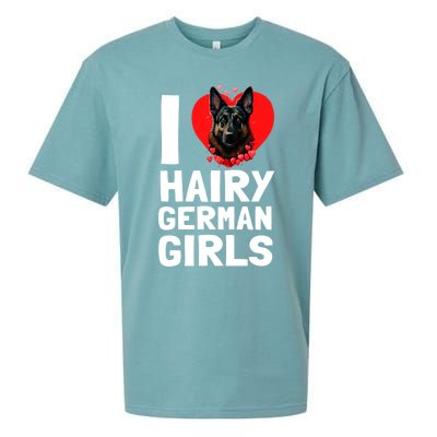 I Love Hairy GermanGirLs German Shepherd Edition Sueded Cloud Jersey T-Shirt