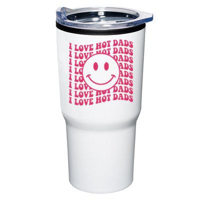 I Love Hot Dads Retro Funny Red Heart Love Dads Tumbler