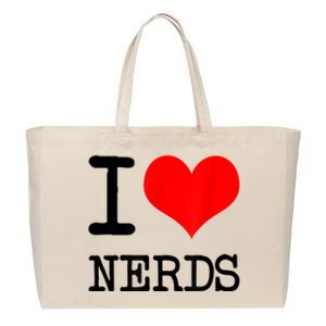 I Love (Heart) NERDS Cotton Canvas Jumbo Tote