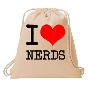 I Love (Heart) NERDS Drawstring Bag