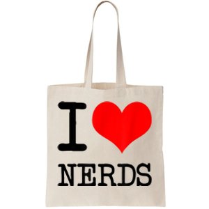 I Love (Heart) NERDS Tote Bag