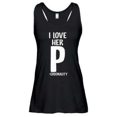 I Love Her P For Personality His And Her Couple Ladies Essential Flowy Tank