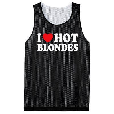 I Love Hot Blondes I Heart Hot Blonde Mesh Reversible Basketball Jersey Tank