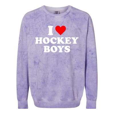 I Love Hockey Great Gift Colorblast Crewneck Sweatshirt