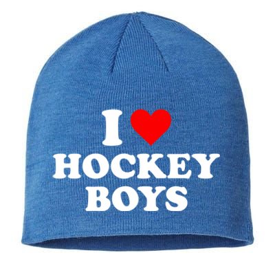 I Love Hockey Great Gift Sustainable Beanie