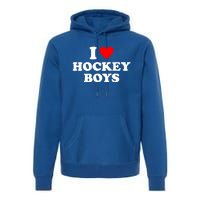 I Love Hockey Great Gift Premium Hoodie