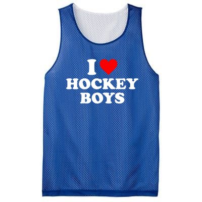 I Love Hockey Great Gift Mesh Reversible Basketball Jersey Tank